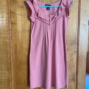 Metro 22 Mauve Flutter Ruffle Casual Summer  Dress  Size S